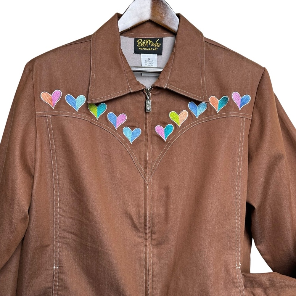 Bob Mackie Wearable Art Women's XL Matching Set Embroidered Jacket Pants Wetern - Picture 4 of 15